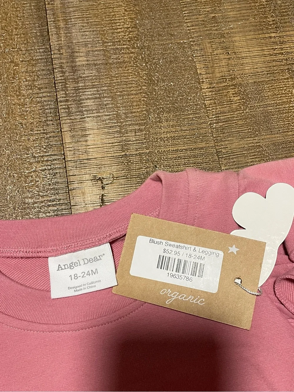 Angel Dear Blush Pink Ruffle Sweatshirt & Floral Leggings Set NEW